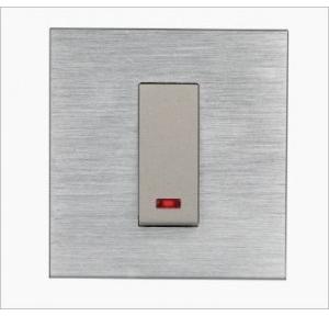 Crabtree Amare Combined Lustrous Silver Metal Front Plate Square 8M, ACNPMCHV08